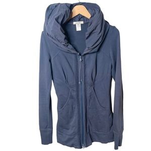 Prairie Underground Cloak Hoodie Blue Full Zip Hooded Cotton Jacket Small